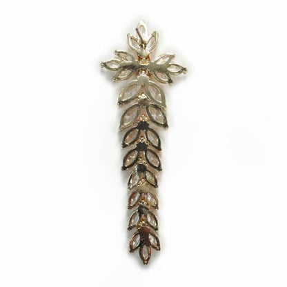 Earrings Holy Stud Earrings for Girls/Women, Sliver Gold Wedding Earrings for Bridesmaids - color: Long Floral|Gold