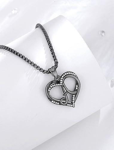 INFUSEU Unique Initial Necklaces for Women Girls Small Heart Letter Jewelry, Meaningful Personalized Gifts - style: A.