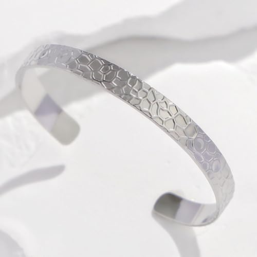 925 Sterling Silver Bangles For Women Handmade Silver Bangles Open Adjustable Bangle Bracelets For Women Silver Open Cuff Bracelets Stackable Wrap Bangles Festival Jewelry Gifts - color: Style 05