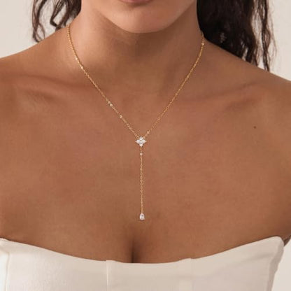 Gold Necklace for Women, Dainty Long Necklace 14k Gold Plated Lariat Long Necklaces for Women Trendy Simple Statement Drop Necklace Fashion Body Chain Prom Jewelry Gold Accessories - color: 16-Gold