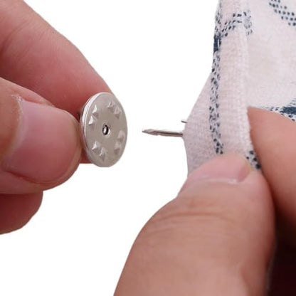 50 Pieces Lapel Butterfly Clutch Pin Backs - Metal Enamel Backing Replacement for Craft Making (Silver)