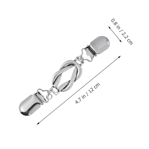 2pcs Vintage Retro Cardigan Clips for Women Silver Alloy Collar Clasps with Exquisite Antique Style, All-match Brooches to Add Elegance for Sweaters and Jackets