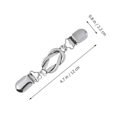 2pcs Vintage Retro Cardigan Clips for Women Silver Alloy Collar Clasps with Exquisite Antique Style, All-match Brooches to Add Elegance for Sweaters and Jackets