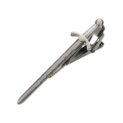 Yoursfs Vintage Scottish Sword Tie Clips for Men Personalised Tie Clips Funny Sword Tie Bars Unique Cool Tie Pin for Men's Jewelry - style: Gunmetal Grey Sword Tie Bar