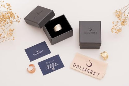 Handmade Hammered Sterling Silver Wide Band Ring - color: Brass (Silver)