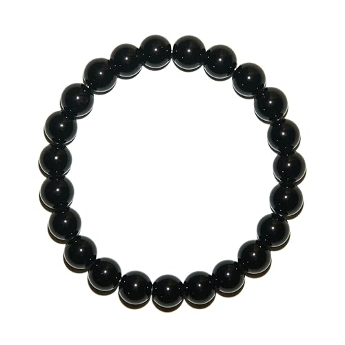BANANE LAB Healing Crystal Beaded Bracelet, 4/6/8mm Beads for 6.5" Wrist | DIY Kit Included. Multiple Gemstone Options. Beaded Protection Bracelet Women Men Daily Wear. Handmade Crystal Jewelry Gift. - color: Black Onyx, size: 8MM Beads (Fits 6.5" Wrist)