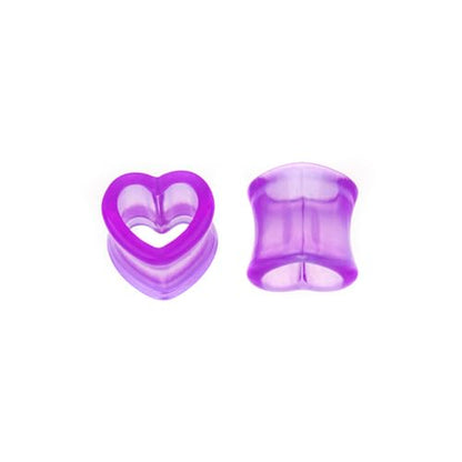 Ear Gauges Stretching Kit 14G-00G Acrylic Sprial Tapers Plugs Expander Sets Heart Tunnels Piering Jewelry Horeseshoes Taper For Ears - style: 84 G Purple