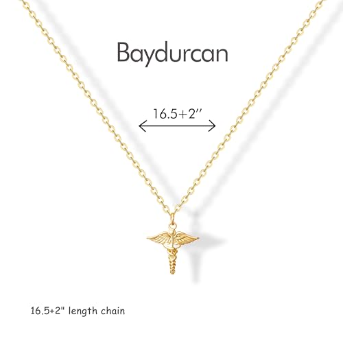 Baydurcan Dainty Gold Necklace for Women Ankh Mom Jesus Sun Star Necklace | 14K Gold Plated Pendant Necklaces Gifts for Friends Sister Mother, Birthday, Christmas, Graduation, Inspirational Gifts - style: Nurse