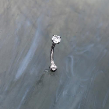 G23 Titanium Curved Barbell Ring 16G, Eyebrow Rings, Rook Cartilage Earring Piercing Jewelry, 8mm Vertical Labret, Eyebrow, Daith, Helix Piercings Body Jewelry… - style: Classic