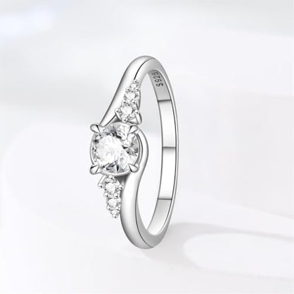 KUNSIR 925 Sterling Silver Rings Classic Cubic Zirconia Eternity Promise Statement Anniversary Wedding Bands Engagement Rings for Women Infinity Forever Love Ring Size 7-9 - style: Guardian Galaxy Ring