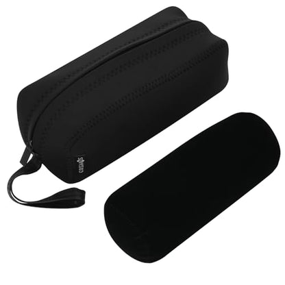 Cosmos Black Color Neoprene Watch and Bracelet Travel Storage Roll Bag with Black Removable Tube Velvet holder - color: Roll Bag-Neoprene