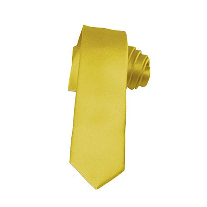 K. Alexander Skinny Ties - Multiple Solid Colors - Classic 2" width - color: Baby Yellow