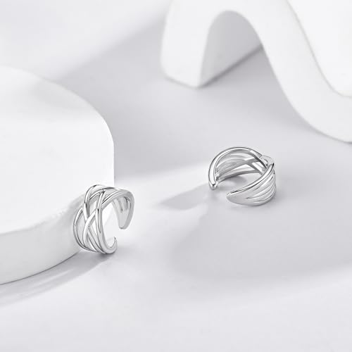 Celtic Knot/Celtic Knot/Bat/Filigree Viking Earrings 925 Sterling Silver Non Piercing Ear Cuff Earrings Cool Earring Cuff for Women Men - color: celtic-2