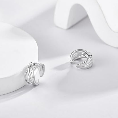 Celtic Knot/Celtic Knot/Bat/Filigree Viking Earrings 925 Sterling Silver Non Piercing Ear Cuff Earrings Cool Earring Cuff for Women Men - color: celtic-2