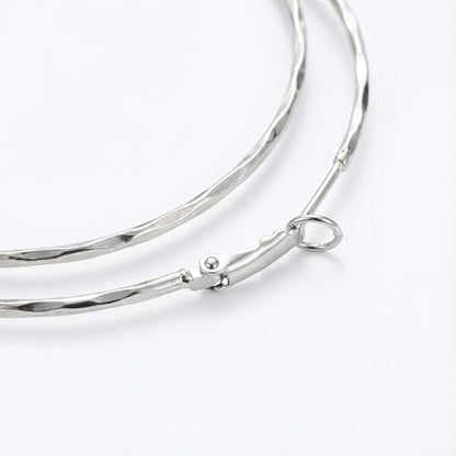 Hoop Earrings for Women, Hypoallergenic Stainless Steel Lightweight Thin Large Big Hoops Earrings Set for Women, Non Tarnish for Jewelry Gift 40MM - color: Silver-60mm