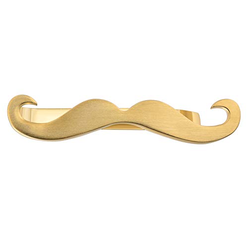 HAWSON 2 inch/ 2.2 inch Tie Clip for Men, Novelty Tie Bar Clip for Men and Boys, Interesting Tie Clip for Party - color: Gold Beard