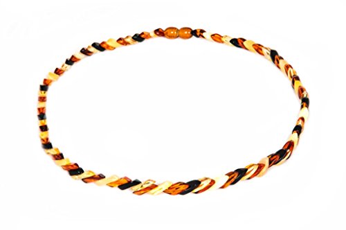 AMBERAGE Natural Baltic Amber Necklace – Multi-Colored, Handmade, Certified Baltic Amber - style: 45 cm (17.7”)