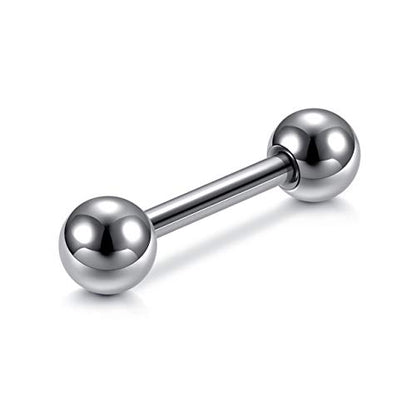 Zysta 4 Pairs Stainless Steel 14/16G Mixed Colors Body Piercing Barbells 6-16mm Post Studs Earring NippleTongue Helix Tragus Cartilage Labret Medusa Lip Eyebrow Straight Bar Ball Screw … - color: 6mm Ball,10mm Post