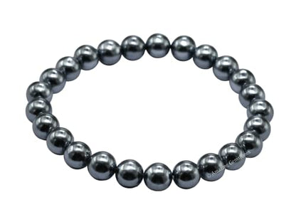 Amazing Gemstone Black Pearl Bracelet for Women Men's Gifts | Protection Healing Crystal Bracelet - 8mm Beaded Stretchable Bracelet Stocking Stuffers Mothers Day Gift - color: Black Pearl
