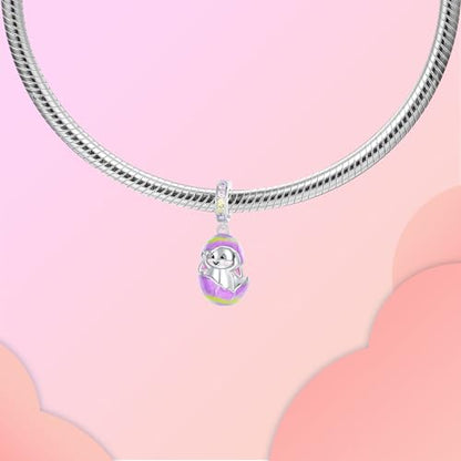 LUXILLA Charms for Bracelets & Necklace 925 Sterling Silver Charms Elephant Happy Birthday Charm Fit for Valentine's Day Mother's Day Jewelry Gift for Women - color: Bunny Easter Egg Charm