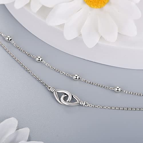 Anklet for Women S925 Sterling Silver Adjustable Foot Charm Ankle Bracelet Anklets Jewelry 9.5-10.5 Inches - color: 7# Infinity Anklet