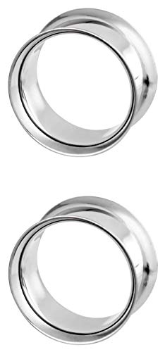 Forbidden Body Jewelry Ear Gauges, Ear Tunnels, Tunnels For Ears, Surgical Steel Mirror Finish Double Flared Tunnel Plug Earrings - style: 2pcs: 38mm (1&1/2")