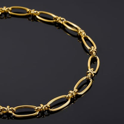 2 Meters Gold Plated Jewelry Making Chain Stainless Steel Long Oval Link Chains Bulk with Jump Rings and Lobster Clasps - color: Long Oval Gold