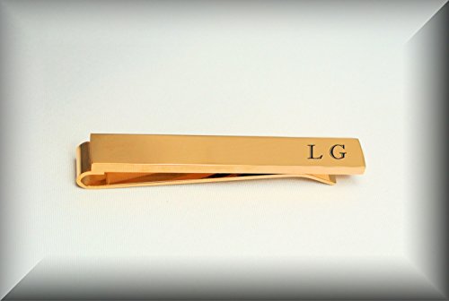 Personalized Gold Tie Bar Custom Engraved Free - Men’s Formal Accessory, Groomsmen or Father’s Day Gift With Free Engraving - Ships from USA