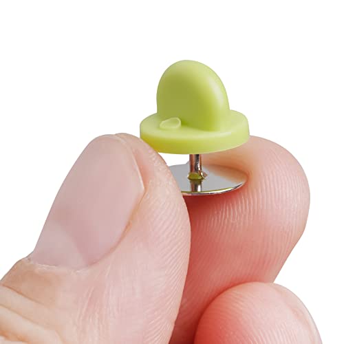 400pcs PVC Rubber Pin Backs Heliltd Butterfly Clutch Pins Tie Tacks Blank Pins for Uniform Badges Backing Holder Clasp Lapel Pin Enamel Pins(200 Sets) - color: green