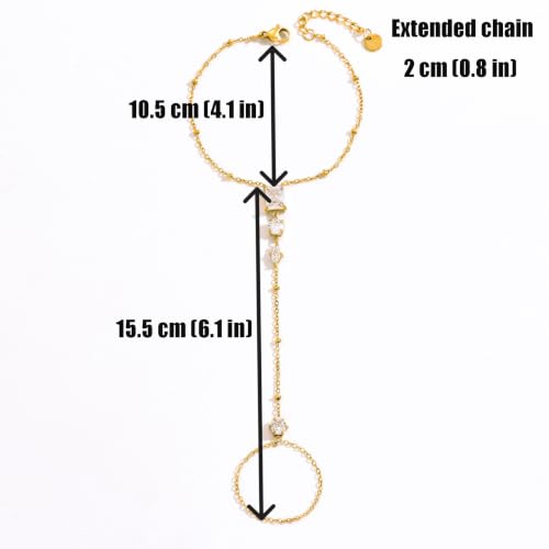 Gold Anklet for Women 18K Gold Plated Daisy Pearl CZ Foot Chain Star Flower Cross Ankle Bracelet Dainty Waterproof Beach foot jewelry for women sexy - color: CZ Y Anklet-Gold