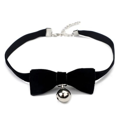 AKOAK Sexy Cute Gothic Lolita Bow Bells Velvet Ribbon Lace Necklace Choker Necklace