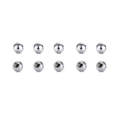 Threaded 316L Steel Replacement Balls Piercing Parts for Body Jewelry 14G 16G Barbell - style: 10pcs 16G 2mm