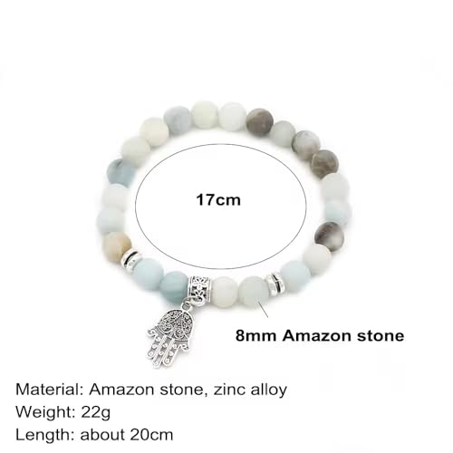 Women Beaded Bracelet Set | Colorful Boho Stackable Trendy Design with Crystal Accents Multilayer Bangle Bracelet | Fashion Stretch Braclets Jewelry for Women - color: Stone