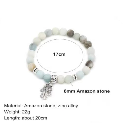 Women Beaded Bracelet Set | Colorful Boho Stackable Trendy Design with Crystal Accents Multilayer Bangle Bracelet | Fashion Stretch Braclets Jewelry for Women - color: Stone