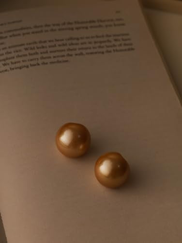 OJERRY Chunky Dome Ball Stud Earrings for Women - color: Yellow