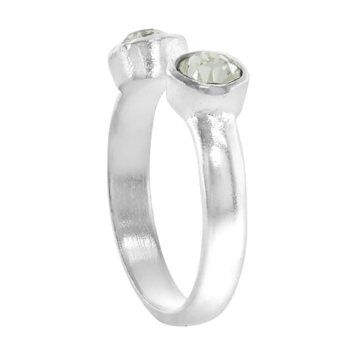 Sterling Silver Birthstone Colors Crystal Toe Ring for Women Open Top Midi Ring Knuckle Ring Adjustable sizes 2 to 4 - style: Crystal Clear