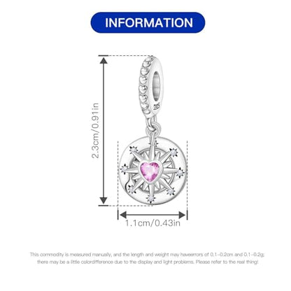 925 Sterling Silver Charms for Bracelets and Necklace Religious Cross Pendants Praying Hands, Bible, Virgin Mary, Jesus, Church Bead Jewelry - color: Pink Heart Charm