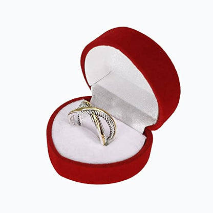 UNY JEWEL Two Tone Twisted Cable Ring for Women Gold Silver Mixed Metal Statement Ring Vintage Cable Wire Band Gift Jewelry for Her