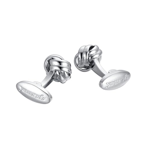 Yoursfs Novelty Sunflower/Love Knot/Architect Cufflinks for Men Funny Stainless Steel Cufflinks Personalized Cuff links Wedding Gift Fashion Jewelry - style: Twist Love Knot