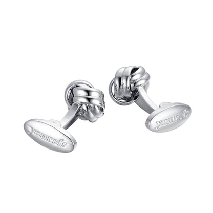 Yoursfs Novelty Sunflower/Love Knot/Architect Cufflinks for Men Funny Stainless Steel Cufflinks Personalized Cuff links Wedding Gift Fashion Jewelry - style: Twist Love Knot