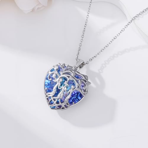 925 Sterling Silver Necklace Gifts for Women Crystal/Opal Jewelry Pendant Christmas Birthday Gift - style: Sister-A