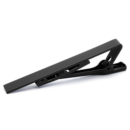 Custom Father Gifts Personalized Tie Clips for Men Custom Tie Bar Clips | Classic Pinch Engraved Text Stainless Steel Tie Bar Dad Personalized Gift Fathers Day - color: BLACK
