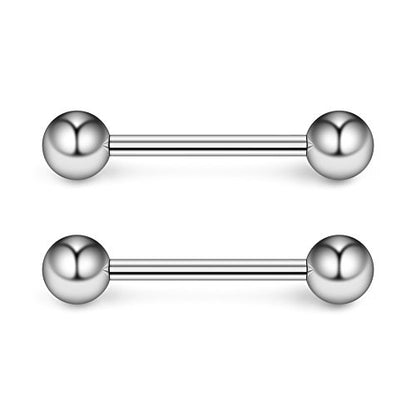 316L Stainless Steel Nipple Shield Barbell Ring Bar Body Piercing 14G - style: Mix Color(8pcs)-12mm