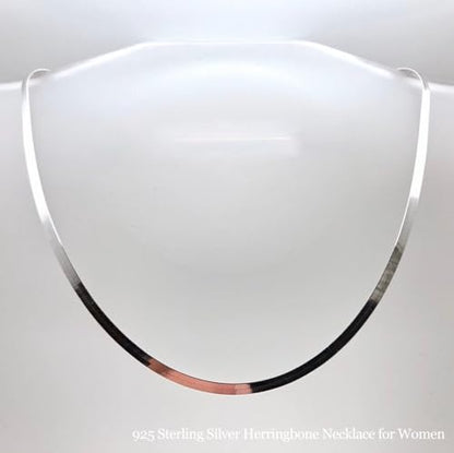NECOCY 14K Gold Plated Necklaces for Women, Dainty Gold Herringbone Choker Necklace Thin Layered Snake Chain Jewelry for Gifts - color: SL-3MM 16" Herringbone Necklace