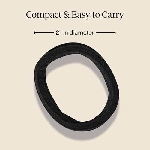 Kitsch Seamless Hair Ties No Damage - Stretchy Hair Bands - Black, 8pcs | Strong All-Day Hold Hair, Rubber Bands For Hair, Ponytail Holders – Hair Accessories for Everyday Use - color: Black (Pack of 8)
