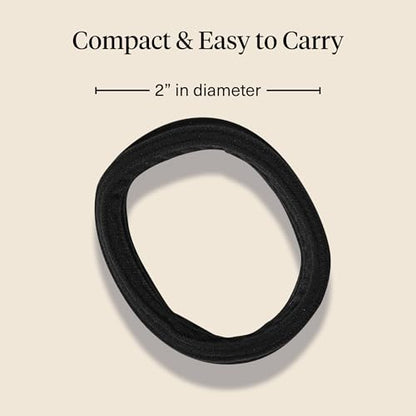 Kitsch Seamless Hair Ties No Damage - Stretchy Hair Bands - Black, 8pcs | Strong All-Day Hold Hair, Rubber Bands For Hair, Ponytail Holders – Hair Accessories for Everyday Use - color: Black (Pack of 8)