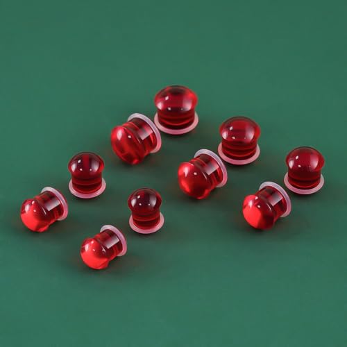 Precise Dimensions Set Color Acrylic O-Ring Ear Plugs Tunnels Gauges Stretcher Piercings Kit - color: Red, size: 10-14mm