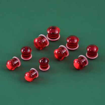 Precise Dimensions Set Color Acrylic O-Ring Ear Plugs Tunnels Gauges Stretcher Piercings Kit - color: Red, size: 10-14mm
