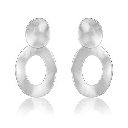 Women's Statement Clip-On Earrings Hypoallergenic Lightweight Clip Earrings - color: oval hollow