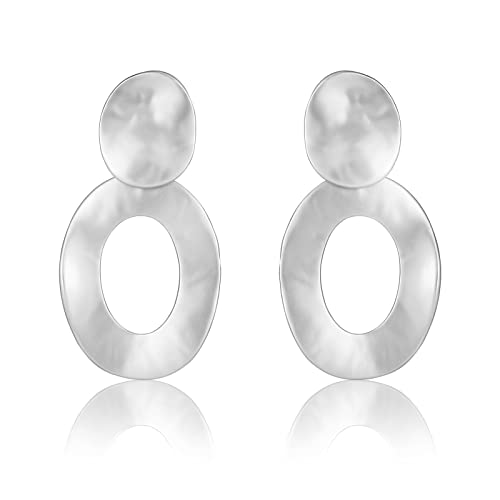 Women's Statement Clip-On Earrings Hypoallergenic Lightweight Clip Earrings - color: oval hollow